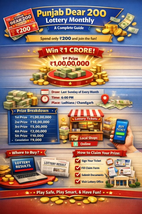 Punjab Dear 200 Lottery Monthly